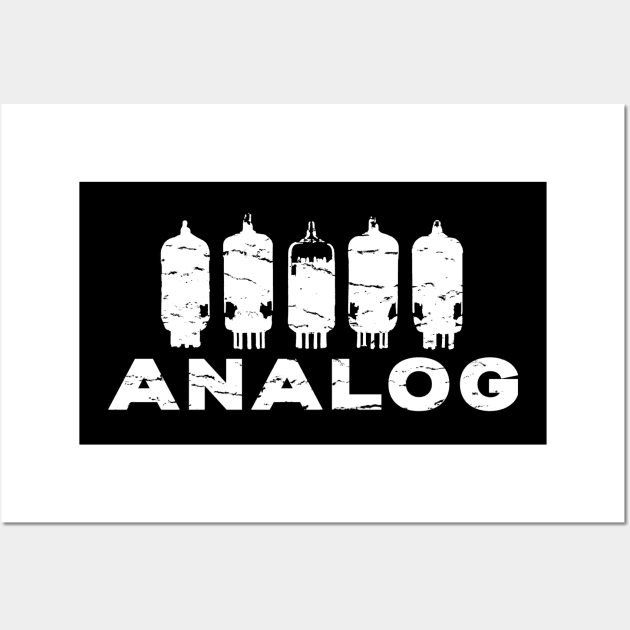 Analog Vacuum Tube Distressed T-Shirt Wall Art by Analog Designs